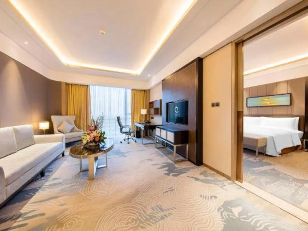 Bed in The QUBE Hotel Jingzhou
