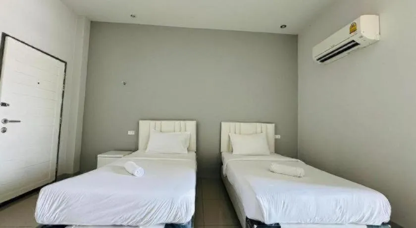 Bed in River Residence Saraburi Hotel