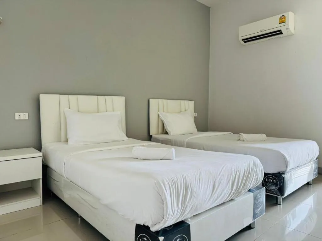 Bed in River Residence Saraburi Hotel