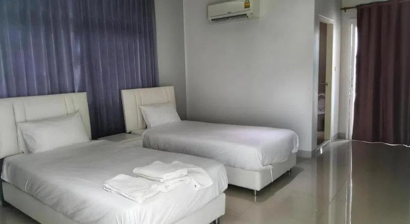 Bed in River Residence Saraburi Hotel