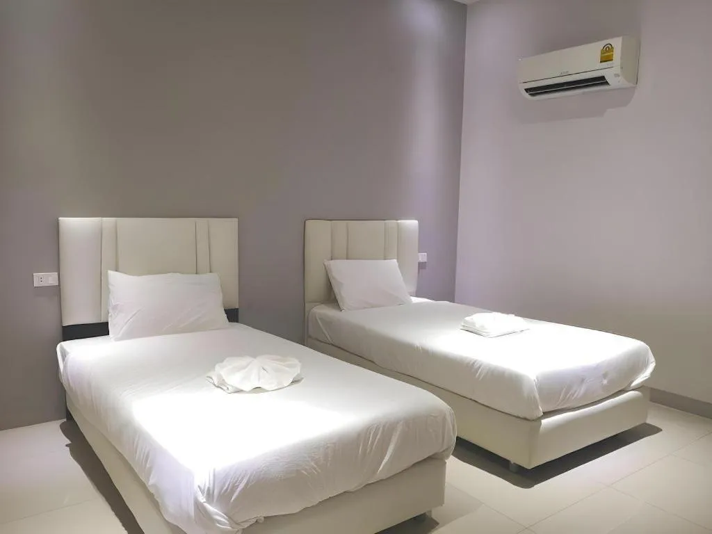 Bed in River Residence Saraburi Hotel