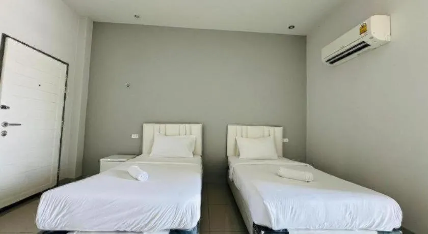 Bed in River Residence Saraburi Hotel