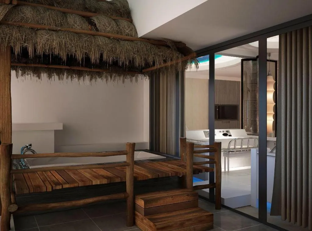 Bed in HuangMa holiday yacht view sea resort hotel