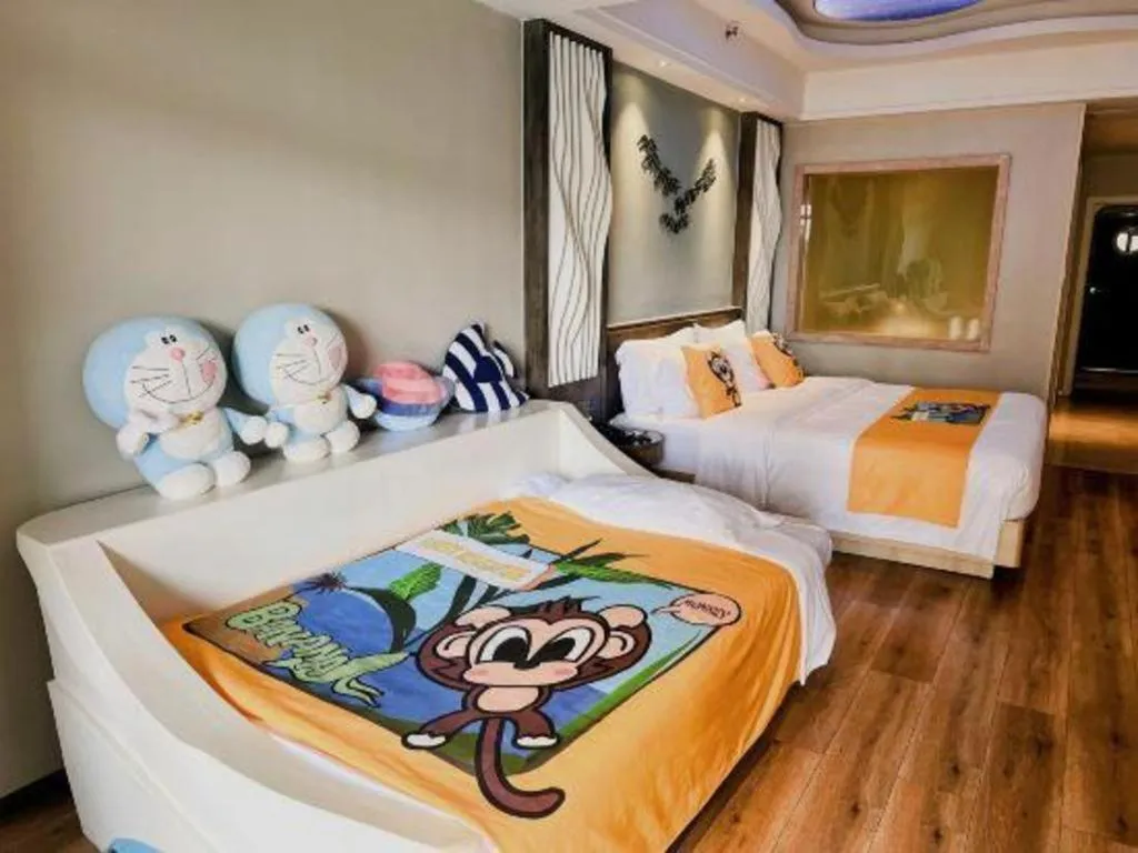 Bed in HuangMa holiday yacht view sea resort hotel