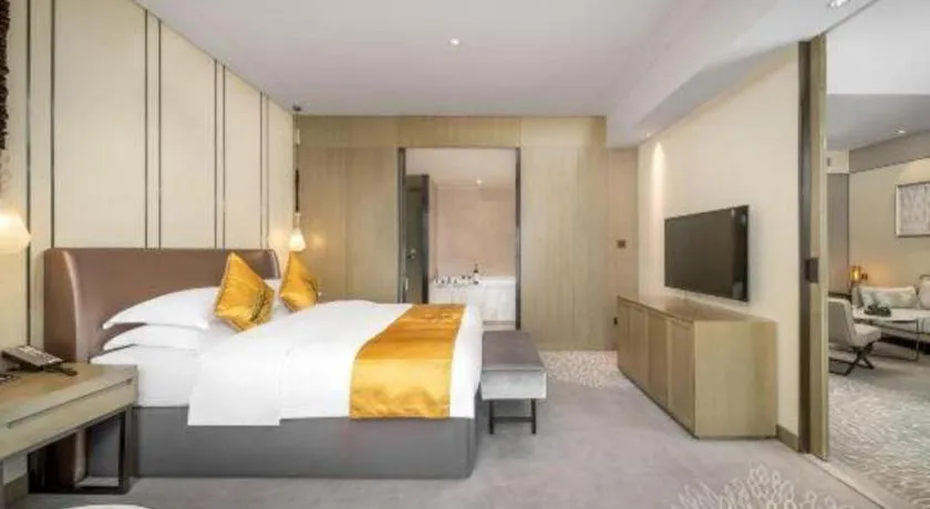 Bed in ZHONG DING HOTEL