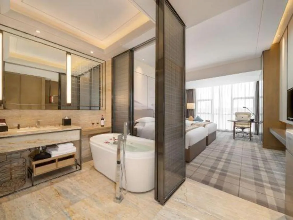 Bed in ZHONG DING HOTEL