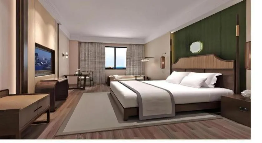 Bed in Metropolo Hotel YunNan Shangri-la Karma Dan Songzanlin Temple