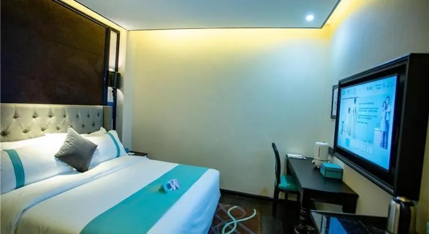 Bed in Xana Hotelle Lhasa Potala Palace Beijing Middle Road