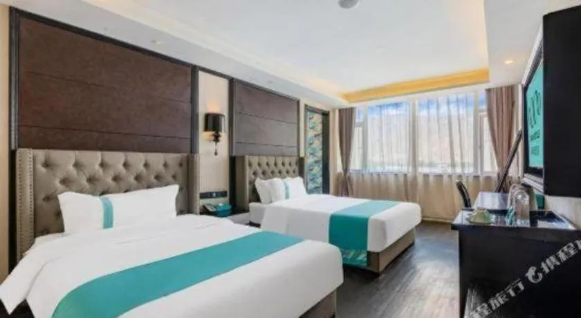 Bed in Xana Hotelle Lhasa Potala Palace Beijing Middle Road