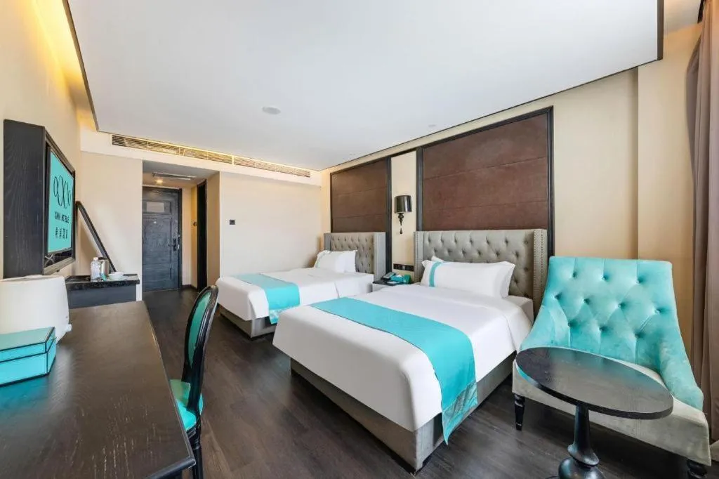 Bed in Xana Hotelle Lhasa Potala Palace Beijing Middle Road