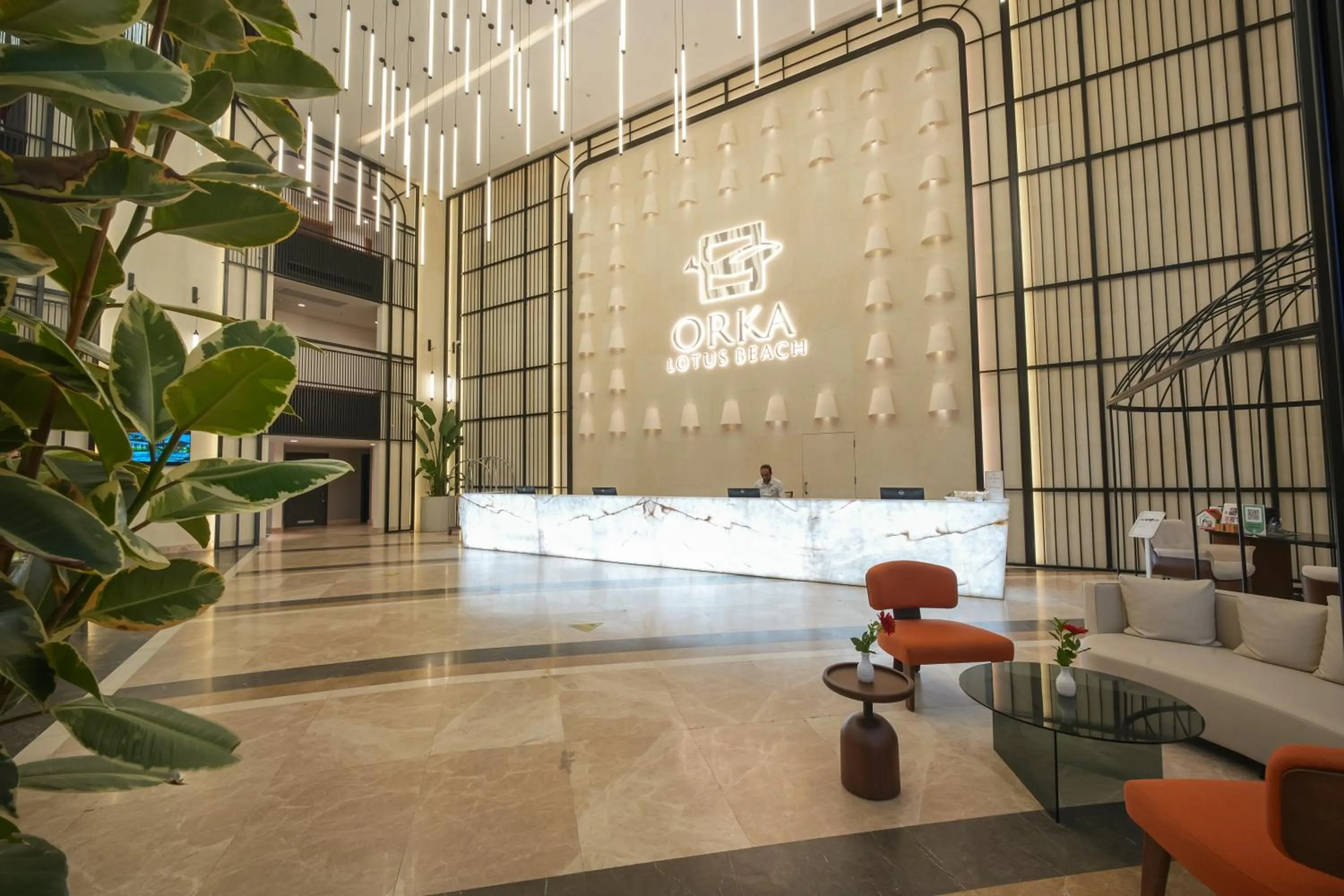 Lobby or reception in Orka Lotus Beach