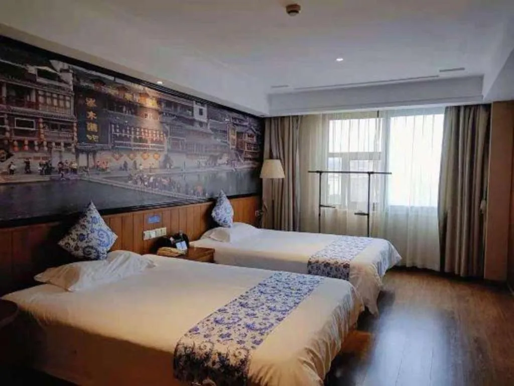 Bed in Kaibin International Hotel Jingdezhen