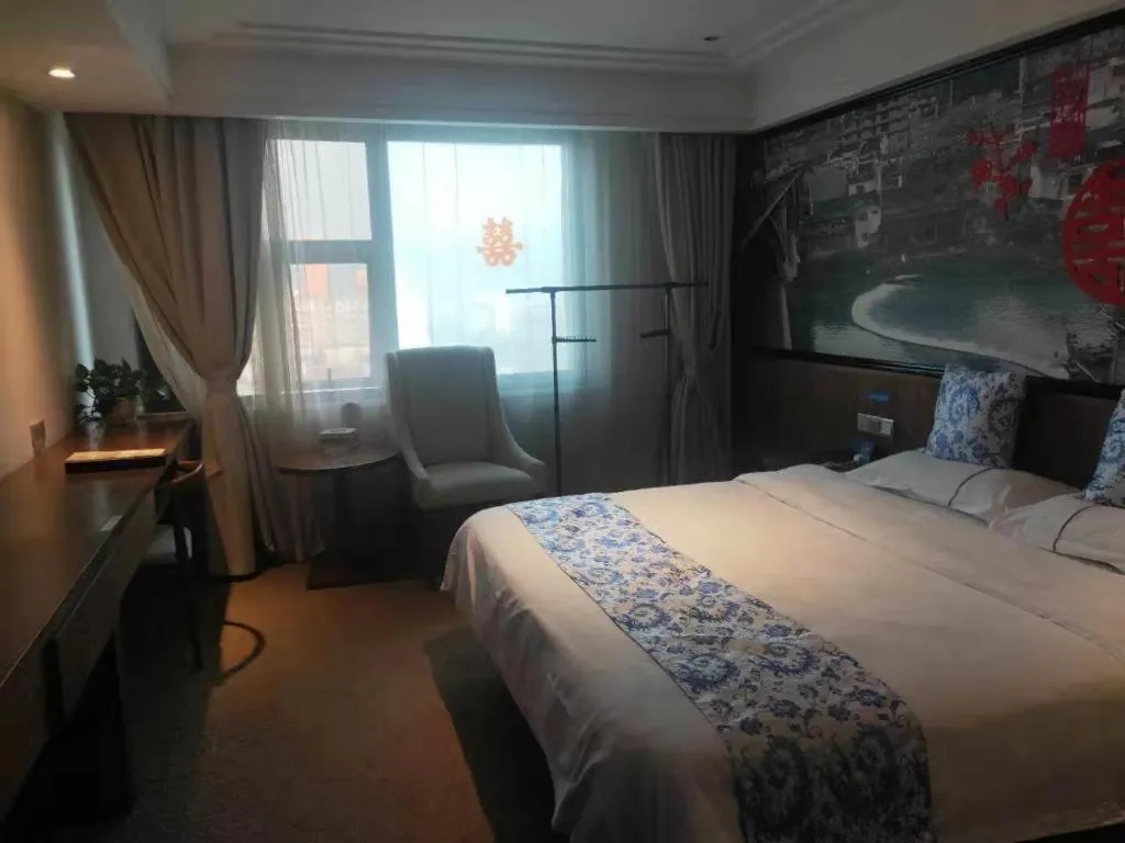 Bed in Kaibin International Hotel Jingdezhen