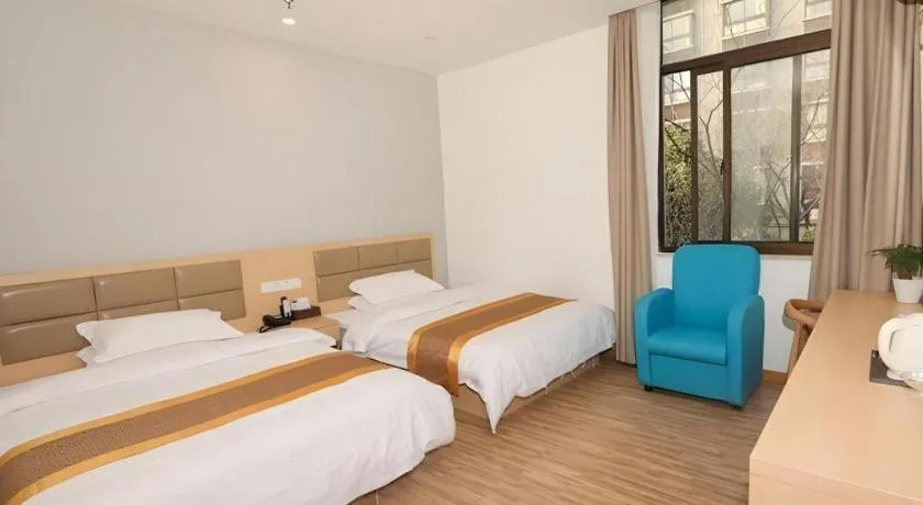 Bed in Shell Shanghai Jiading Nanxiang Town Minzhu Street Hotel