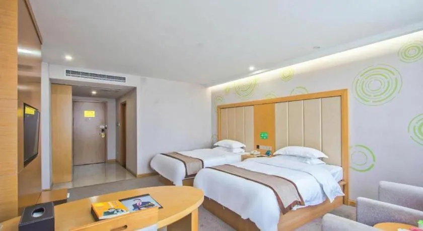 Bed in GreenTree Inn Tongxiang Chongfuzhen World Fur Center Branch
