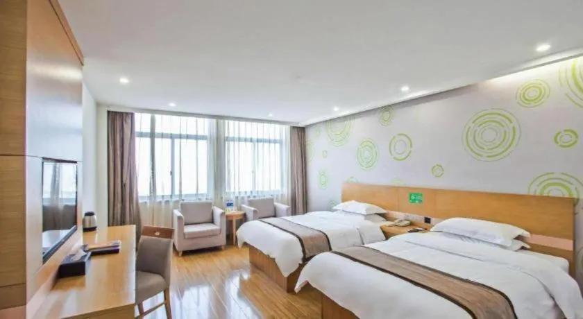 Bed in GreenTree Inn Tongxiang Chongfuzhen World Fur Center Branch
