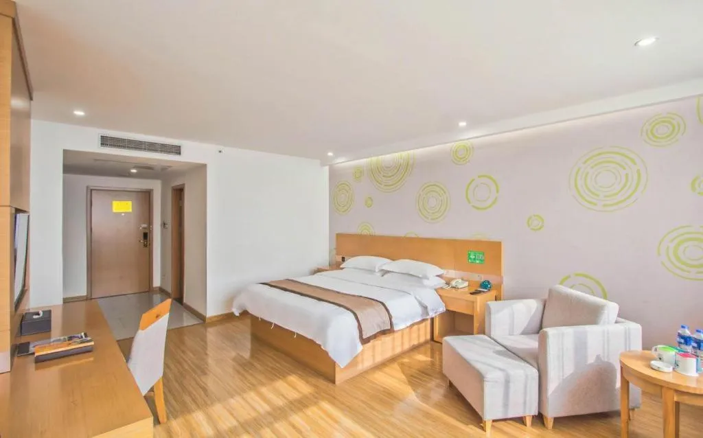 Bed in GreenTree Inn Tongxiang Chongfuzhen World Fur Center Branch