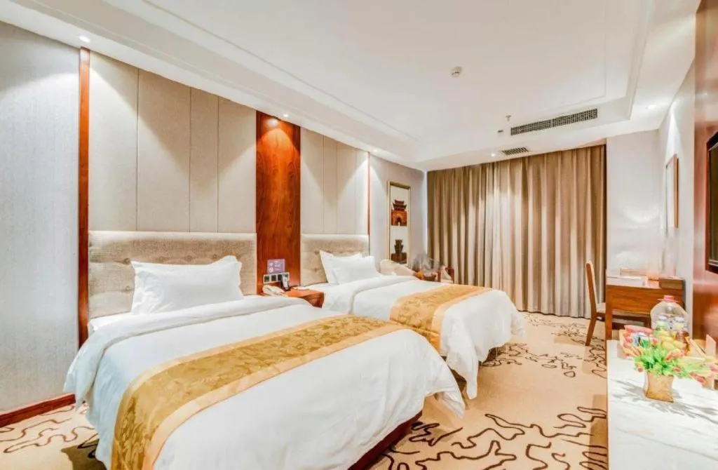 Bed in GreenTree Eastern Hotel Handan Daming Bus Station
