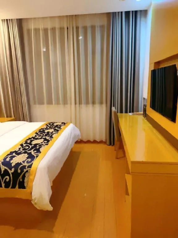 Bed in GreenTree Inn Shanghai Fengxian District Xiaotang Metro Station