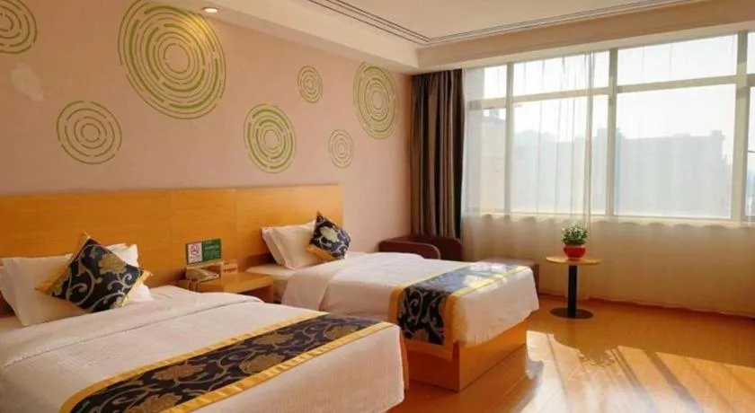 Bed in GreenTree Inn Shanghai Fengxian District Xiaotang Metro Station
