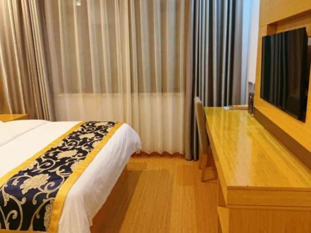 Bed in GreenTree Inn Shanghai Fengxian District Xiaotang Metro Station