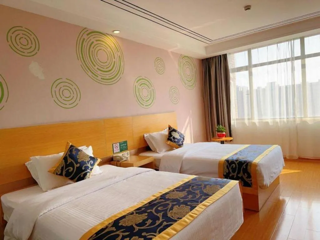 Bed in GreenTree Inn Shanghai Fengxian District Xiaotang Metro Station