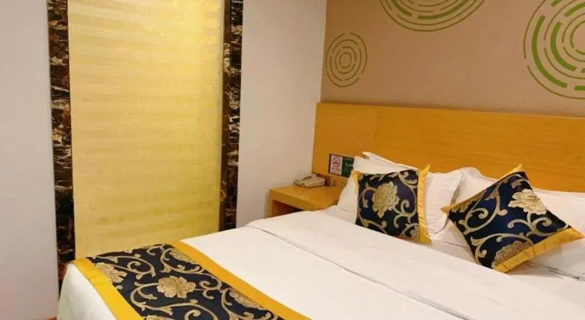 Bed in GreenTree Inn Shanghai Fengxian District Xiaotang Metro Station