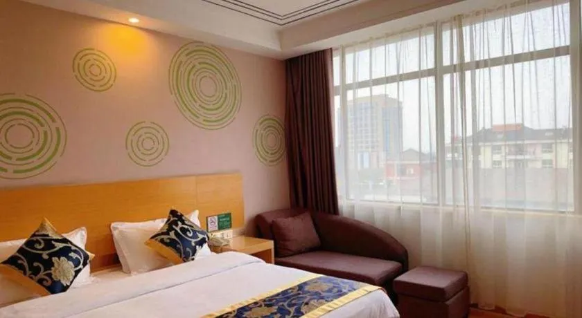 Bed in GreenTree Inn Shanghai Fengxian District Xiaotang Metro Station