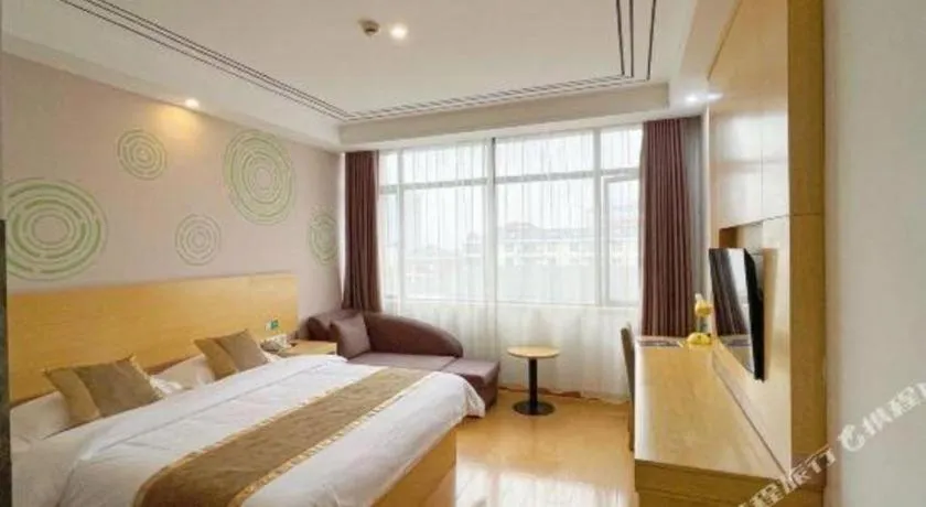 Bed in GreenTree Inn Shanghai Fengxian District Xiaotang Metro Station