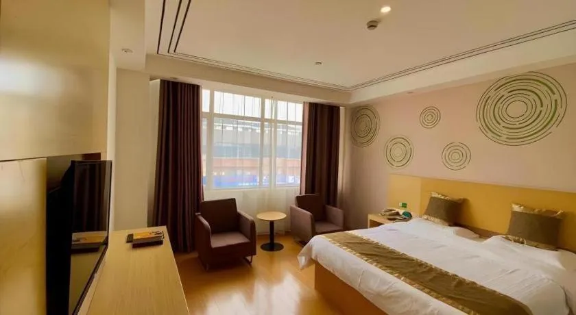 Bed in GreenTree Inn Shanghai Fengxian District Xiaotang Metro Station