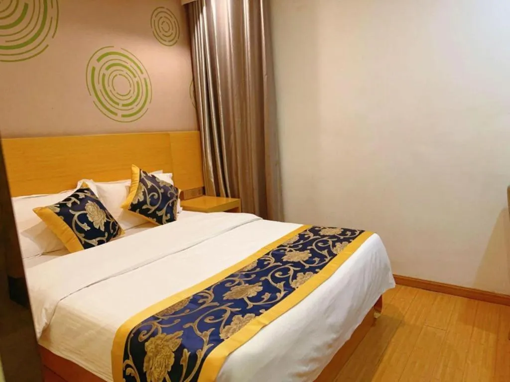Bed in GreenTree Inn Shanghai Fengxian District Xiaotang Metro Station