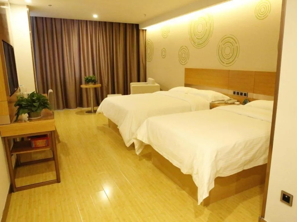 Bed in GreenTree Inn Ordos Kangbashi District Ulan Mulun Street Branch