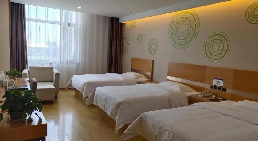 Bed in GreenTree Inn Ordos Kangbashi District Ulan Mulun Street Branch