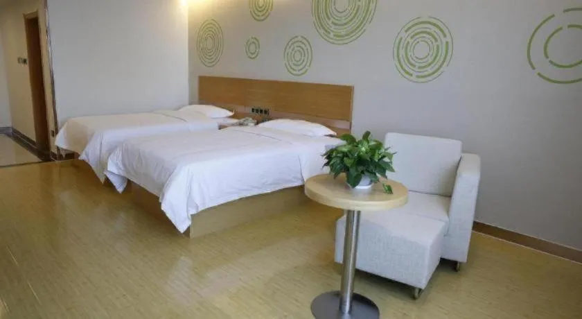 Bed in GreenTree Inn Ordos Kangbashi District Ulan Mulun Street Branch