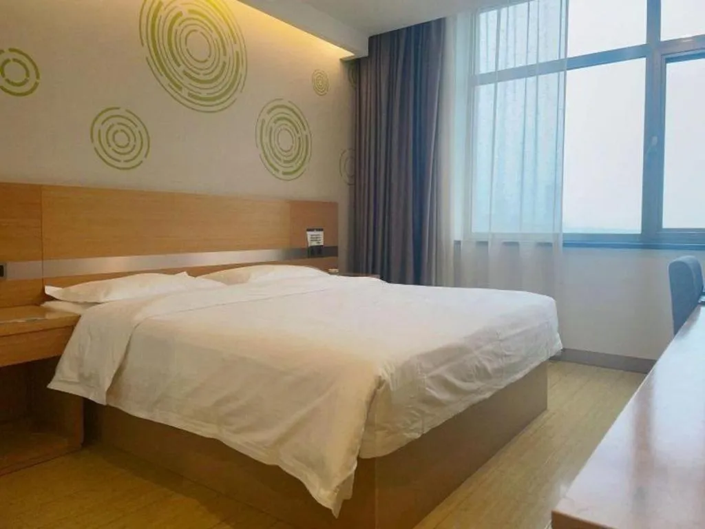 Bed in GreenTree Inn Ordos Kangbashi District Ulan Mulun Street Branch