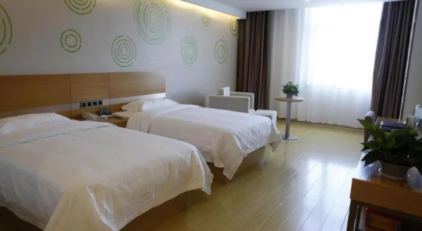 Bed in GreenTree Inn Ordos Kangbashi District Ulan Mulun Street Branch