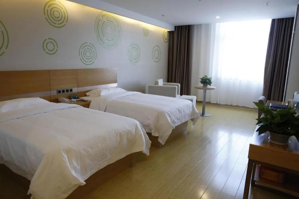 Bed in GreenTree Inn Ordos Kangbashi District Ulan Mulun Street Branch