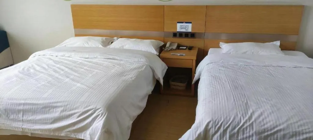 Bed in GreenTree Inn Ordos Kangbashi District Ulan Mulun Street Branch