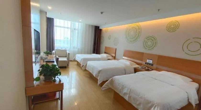 Bed in GreenTree Inn Ordos Kangbashi District Ulan Mulun Street Branch