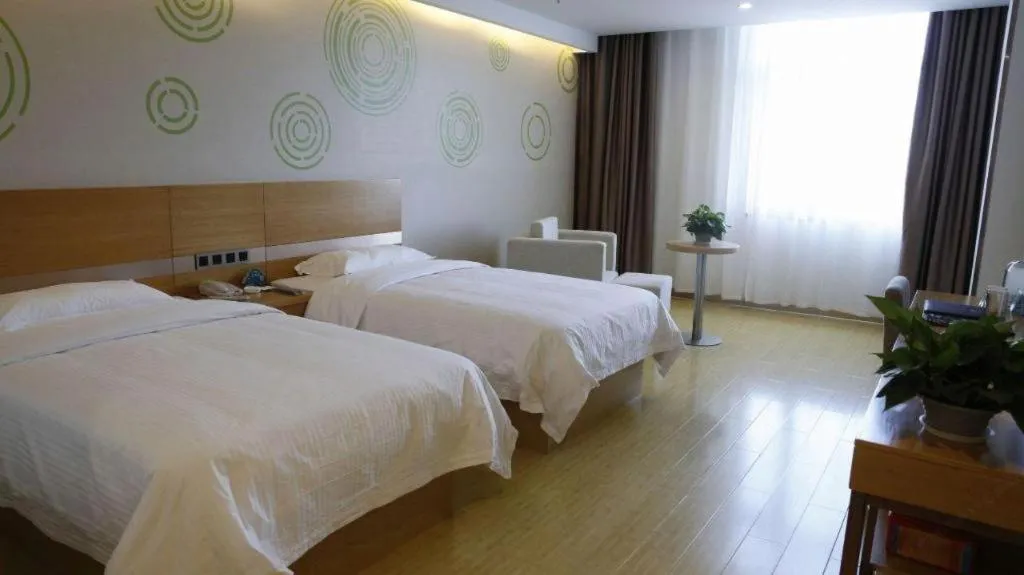 Bed in GreenTree Inn Ordos Kangbashi District Ulan Mulun Street Branch