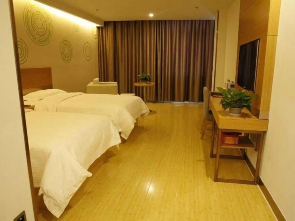 Bed in GreenTree Inn Ordos Kangbashi District Ulan Mulun Street Branch