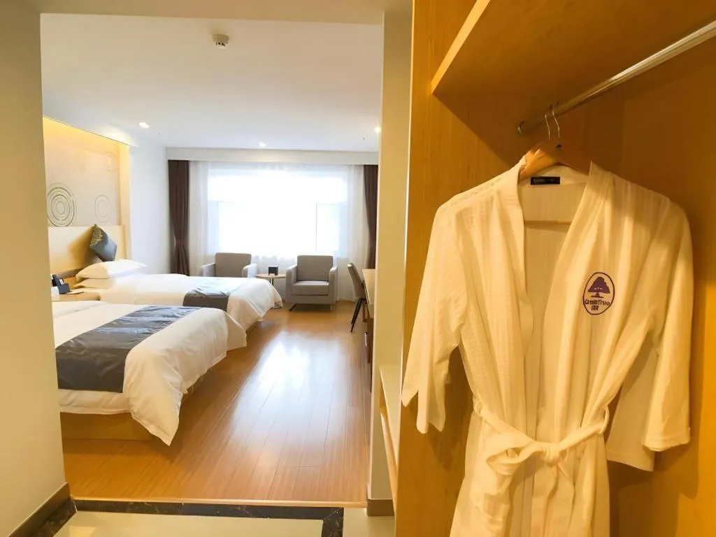 Bed in GreenTree Inn Chengde Shuangyu District Shuangtashan