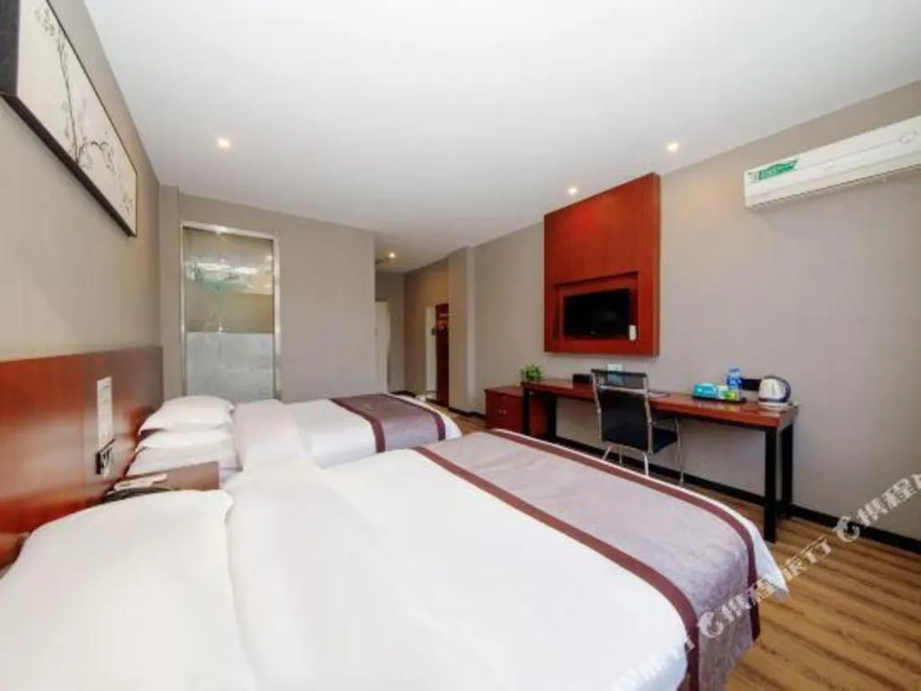 Bed in GreenTree Alliance Ningbo South Train Station Shunde Road Hotel