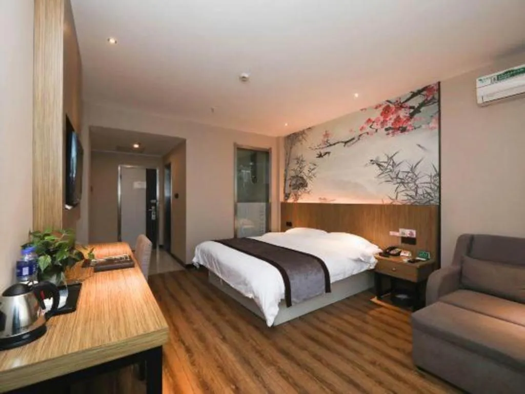 Bed in GreenTree Alliance Ningbo South Train Station Shunde Road Hotel