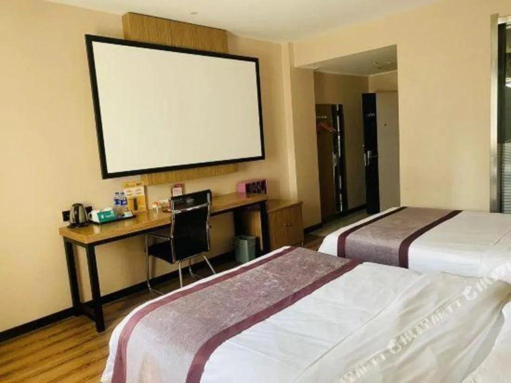 Bed in GreenTree Alliance Ningbo South Train Station Shunde Road Hotel