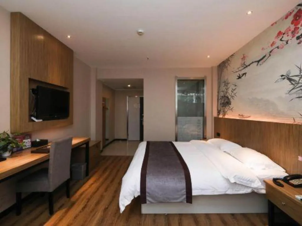 Bed in GreenTree Alliance Ningbo South Train Station Shunde Road Hotel