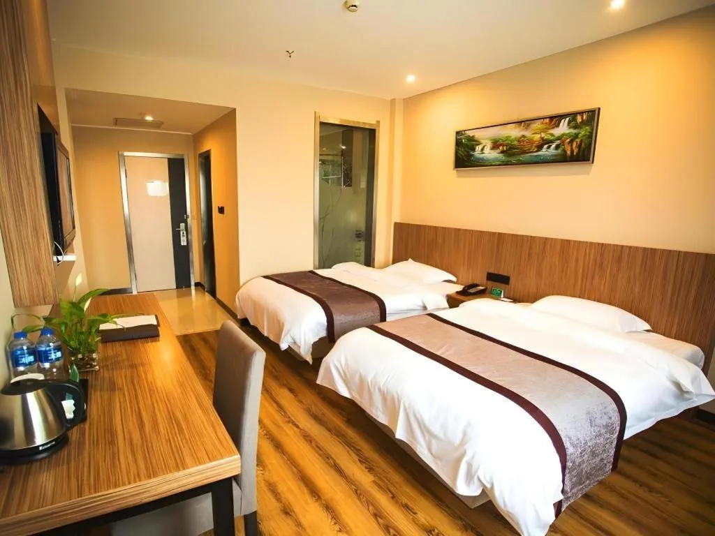 Bed in GreenTree Alliance Ningbo South Train Station Shunde Road Hotel