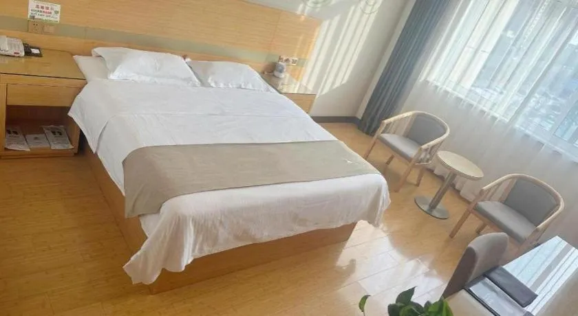 Bed in GreenTree Inn Hefei Changfeng County Gangji Town Jingang Avenue Express Hotel