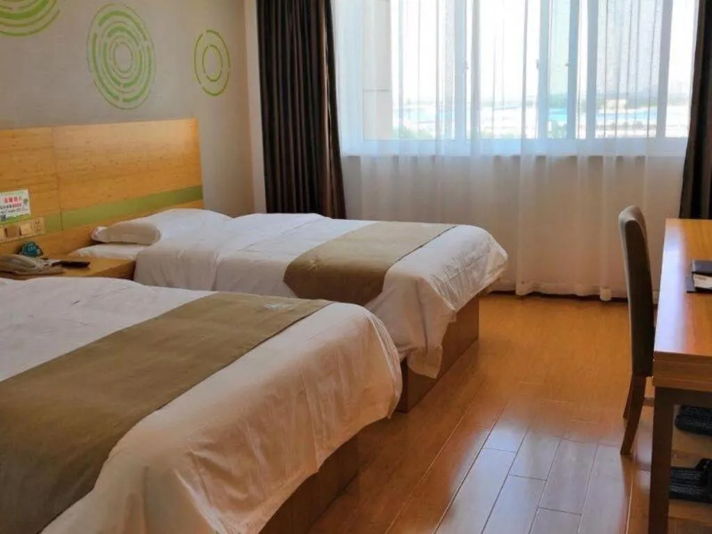 Bed in GreenTree Inn Hefei Changfeng County Gangji Town Jingang Avenue Express Hotel