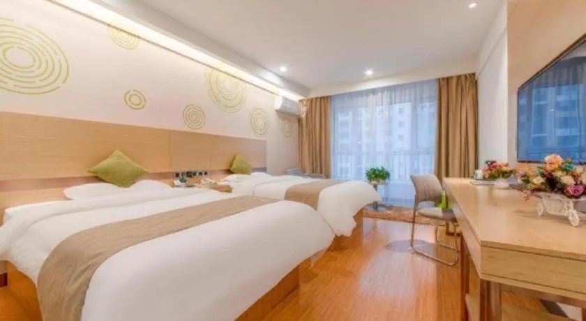Bed in GreenTree Inn Weifang Kuiwen District Beiwang Jiale